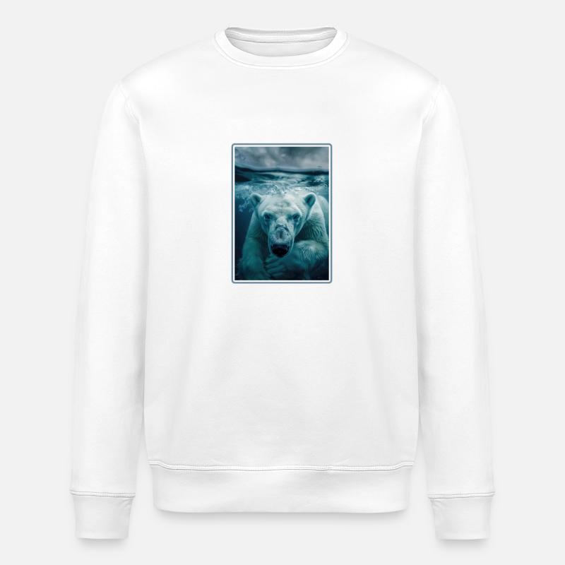 Polar Bear Eisbären Eisbär - Stanley/Stella Unisex Bio-Sweatshirt ROLLER - Weiß