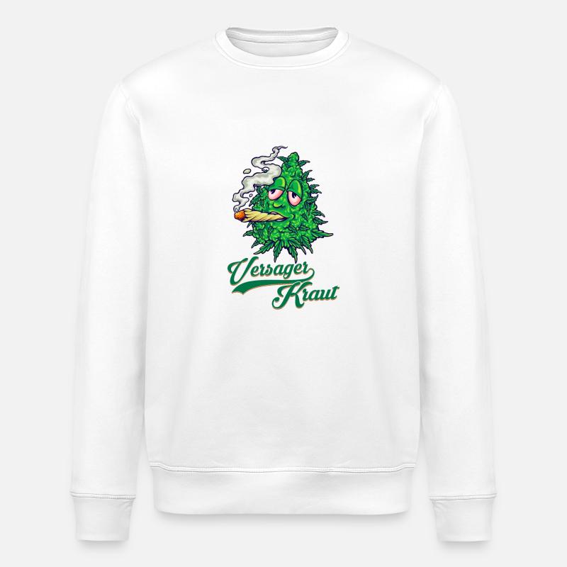 Herbe de Cannabis Loser - Sweat bio ROLLER Stanley/Stella Unisexe - blanc