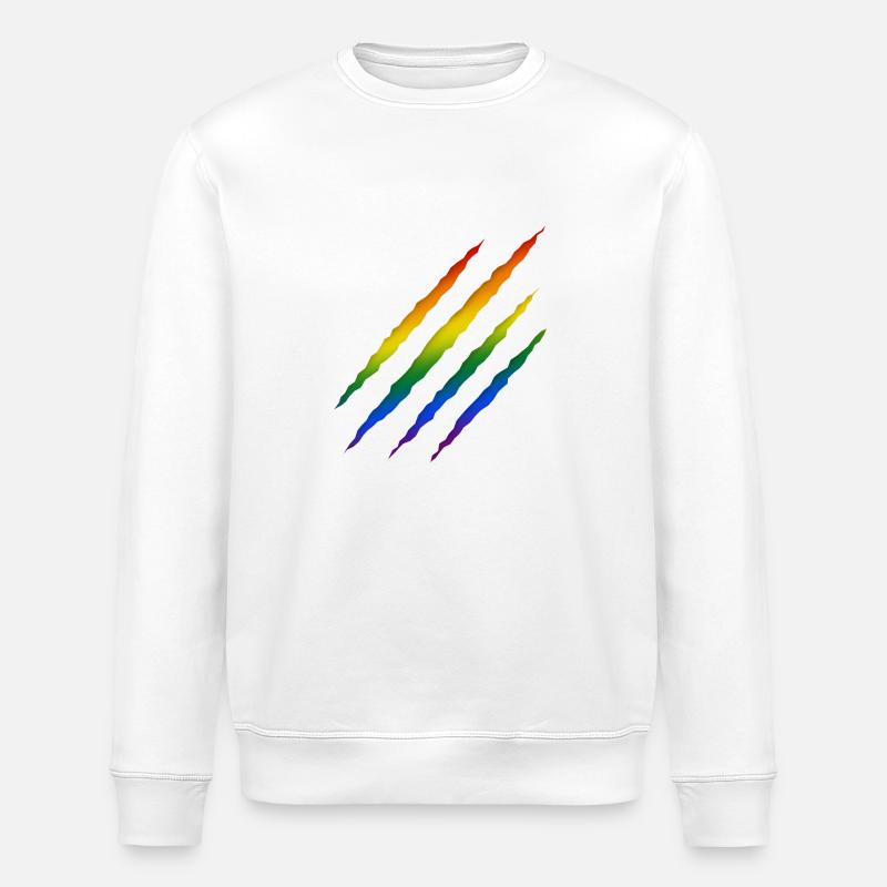 Regenbogen LGBT - Stanley/Stella Unisex Bio-Sweatshirt ROLLER - Weiß