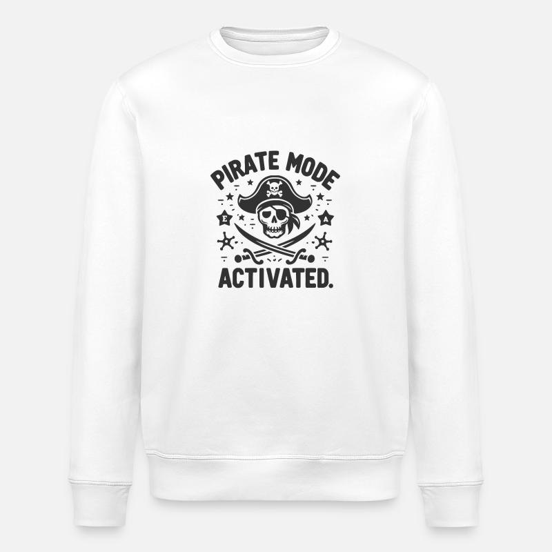 Mode pirate activé - Sweat bio ROLLER Stanley/Stella Unisexe - blanc