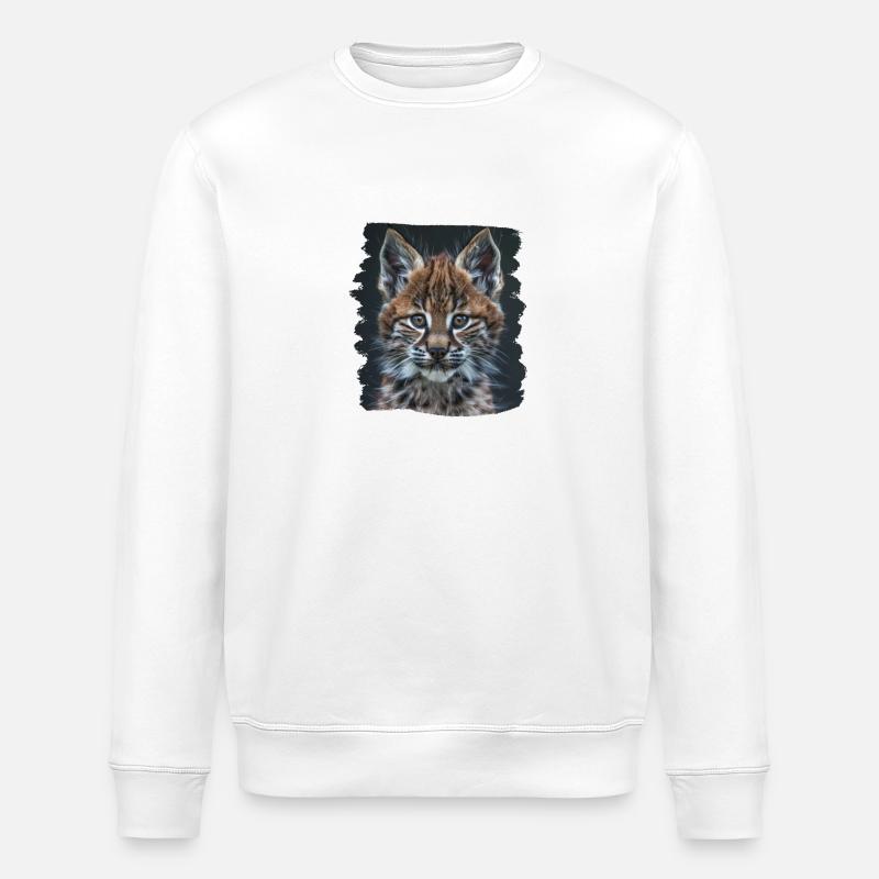 Lynx Luchse Luchs - Stanley/Stella ROLLER Unisex Organic Sweatshirt - white