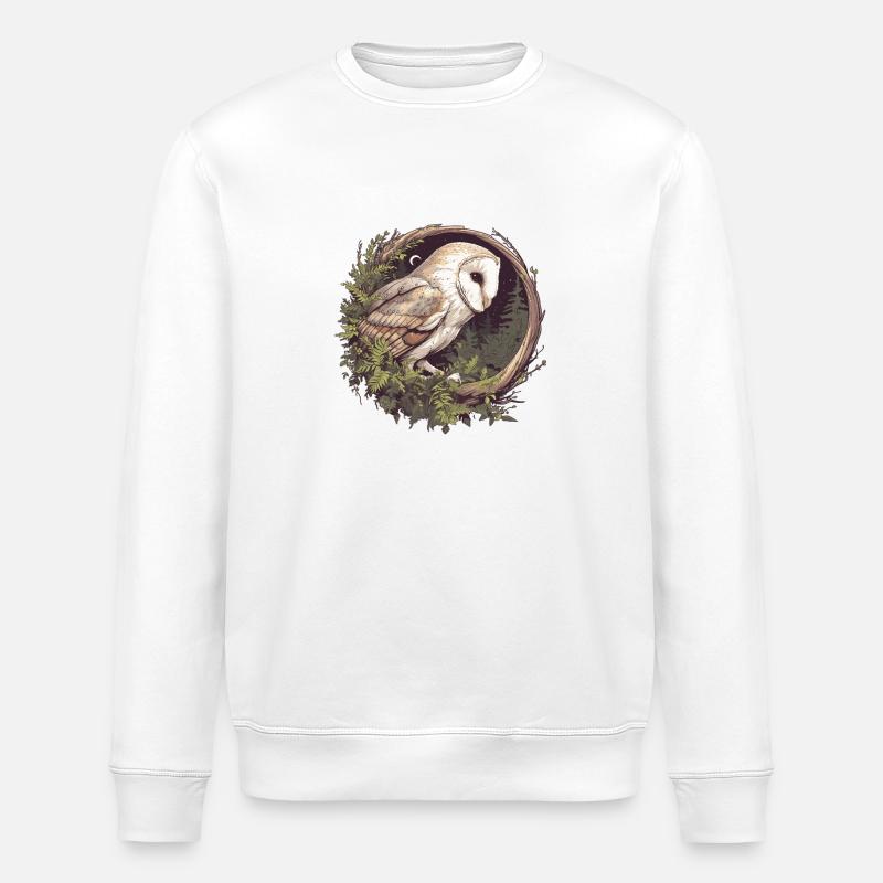 Effraie des clochers Schleiereulen Schleiereule - Sweat bio ROLLER Stanley/Stella Unisexe - blanc