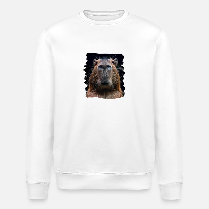 Capybaras Capybara - Stanley/Stella Unisex Bio-Sweatshirt ROLLER - Weiß