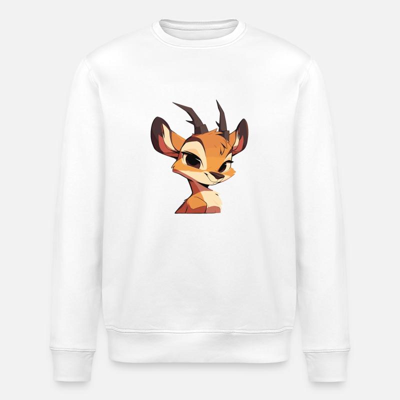 Antilope Antilope ouverte - Sweat bio ROLLER Stanley/Stella Unisexe - blanc