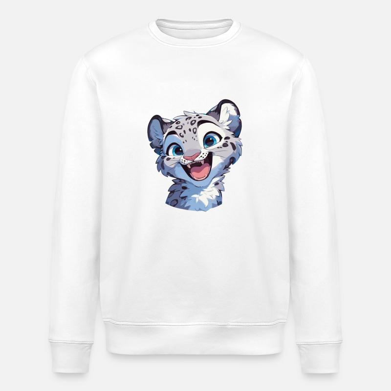 Snow Leopard Schneeleoparde Schneeleopard - Stanley/Stella ROLLER Unisex Organic Sweatshirt - white