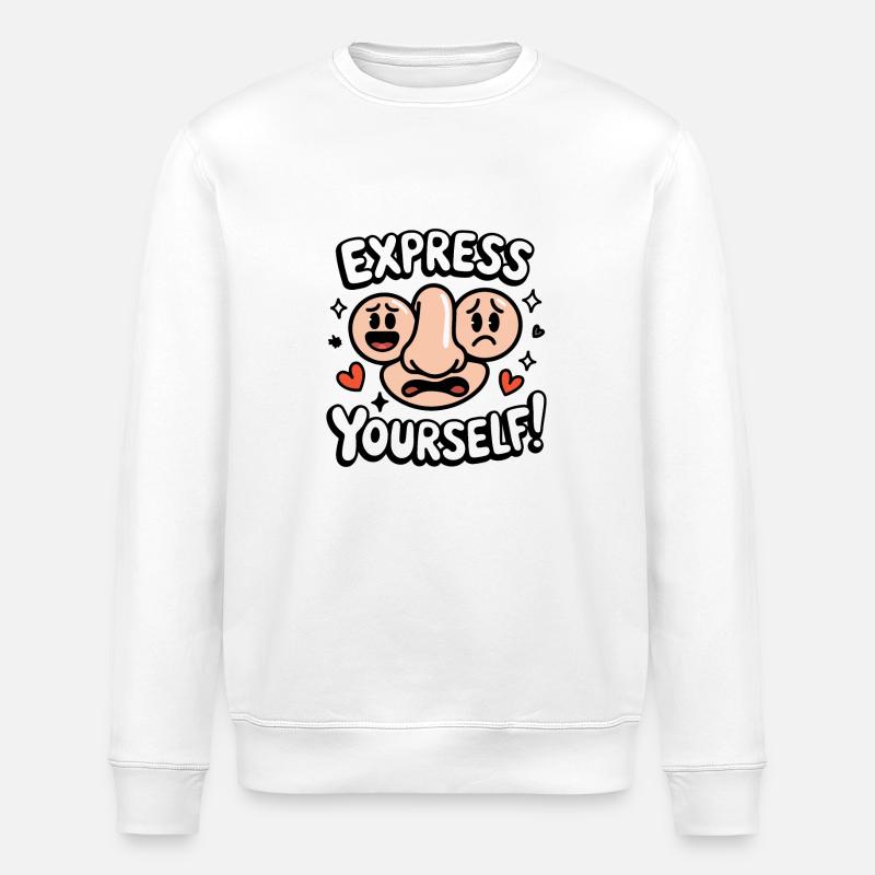 NEZ, EXPRIMEZ-VOUS - Sweat bio ROLLER Stanley/Stella Unisexe - blanc