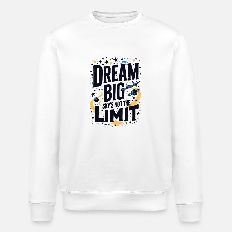 TRÄUMEN SIE GROSS - Stanley/Stella Unisex Bio-Sweatshirt ROLLER - Weiß