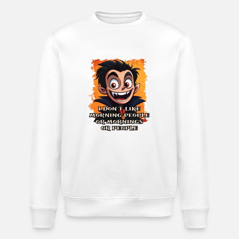Toller Vampir mit Spruch - Stanley/Stella Unisex Bio-Sweatshirt ROLLER - Weiß