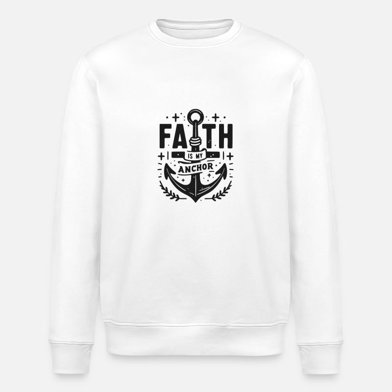 La foi est mon ancre - Sweat bio ROLLER Stanley/Stella Unisexe - blanc