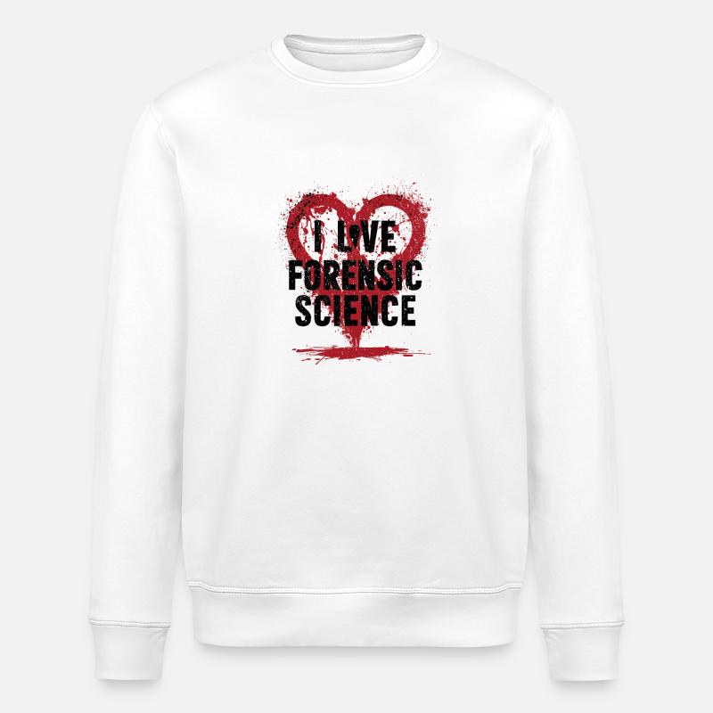 Ich liebe Forensik - Stanley/Stella Unisex Bio-Sweatshirt ROLLER - Weiß