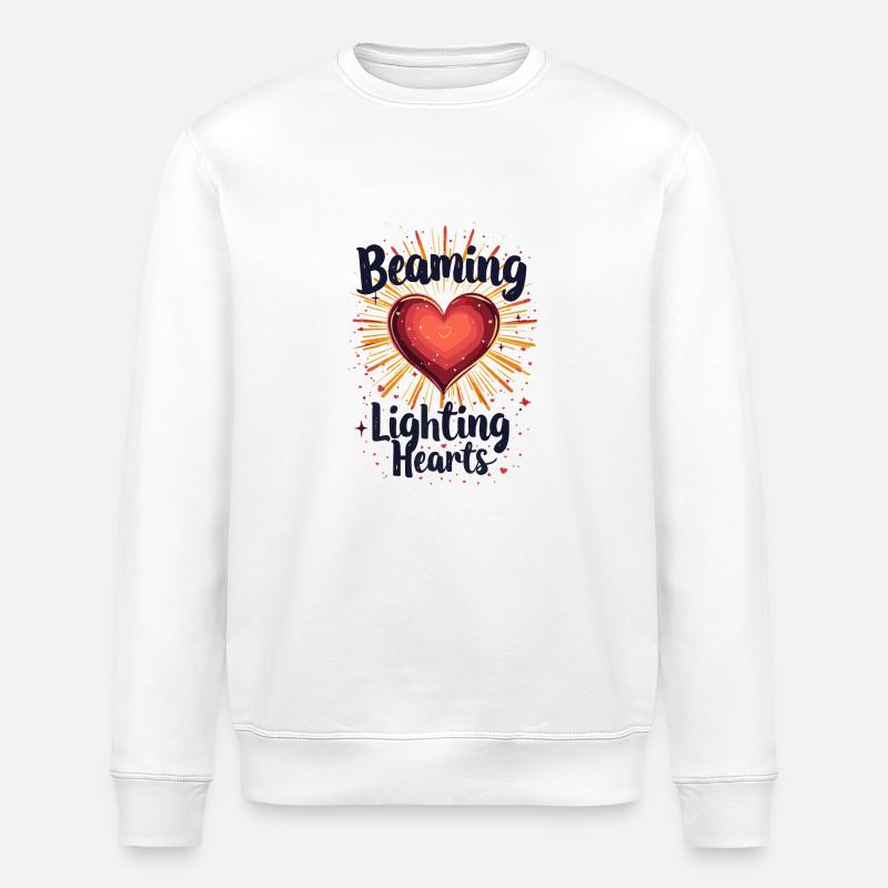 LIEBE AUSSTRAHLEN - Stanley/Stella Unisex Bio-Sweatshirt ROLLER - Weiß