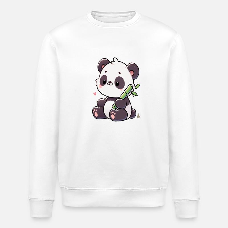Panda - Stanley/Stella Unisex Bio-Sweatshirt ROLLER - Weiß