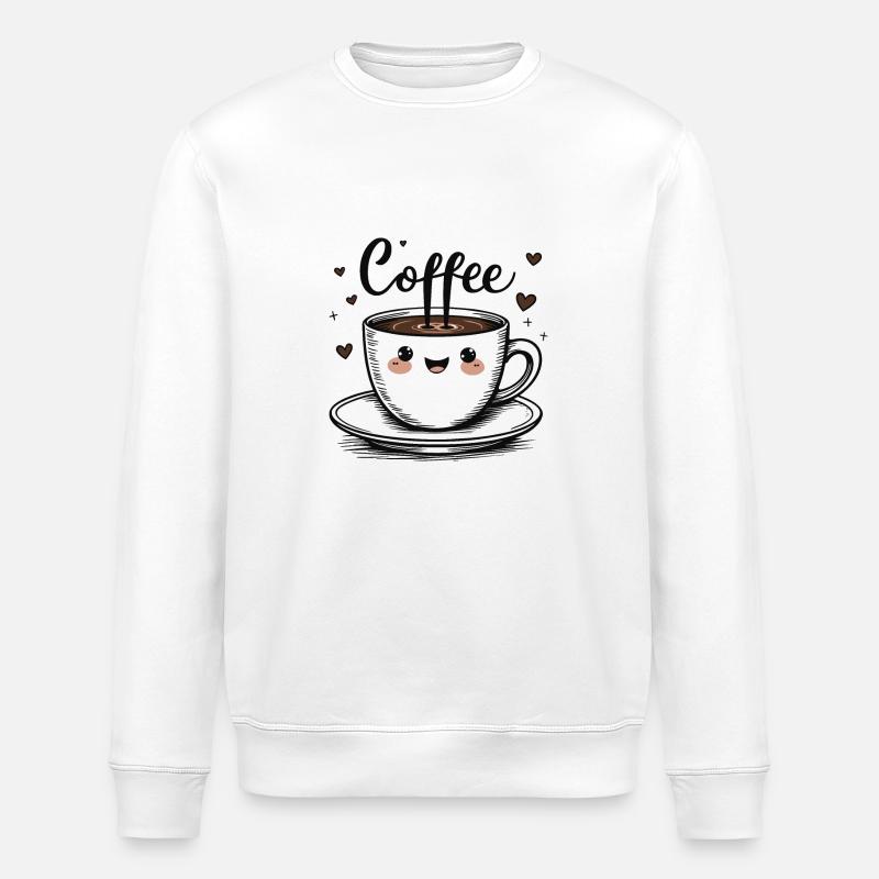 CAFÉ MIGNON - Sweat bio ROLLER Stanley/Stella Unisexe - blanc