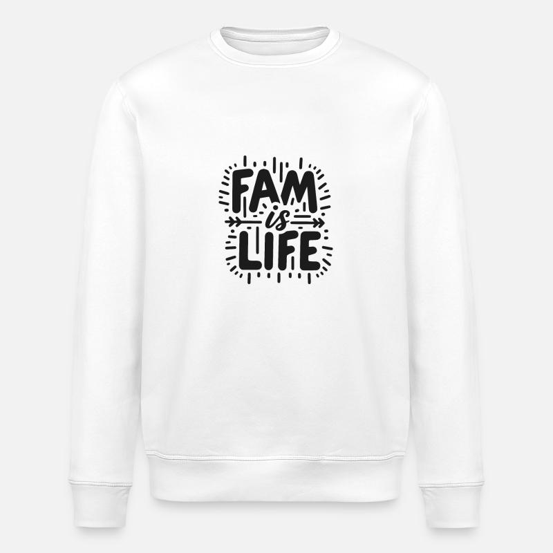Fam, c’est la vie - Sweat bio ROLLER Stanley/Stella Unisexe - blanc