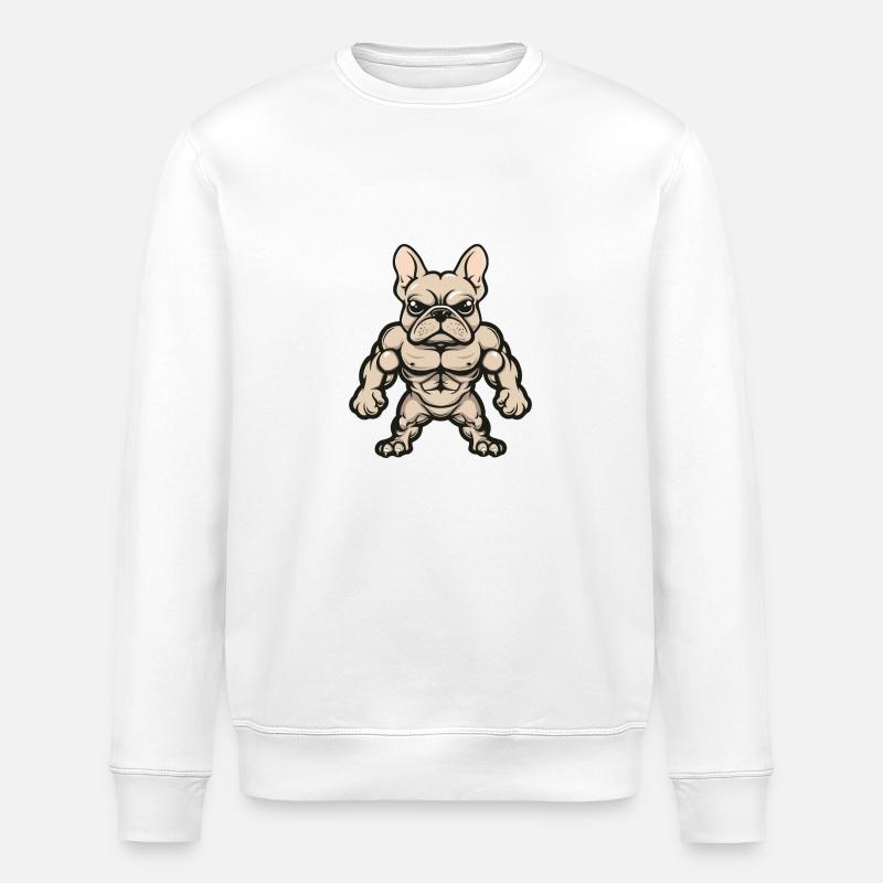 Bande dessinée de chien - Sweat bio ROLLER Stanley/Stella Unisexe - blanc