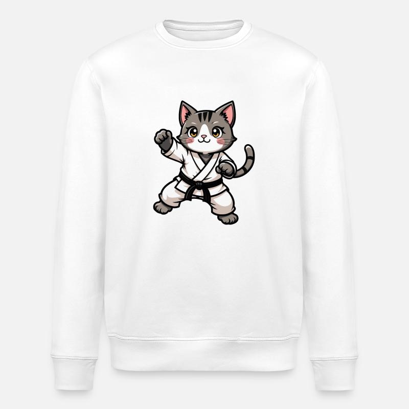 KARATECAT - Stanley/Stella ROLLER Unisex Organic Sweatshirt - white