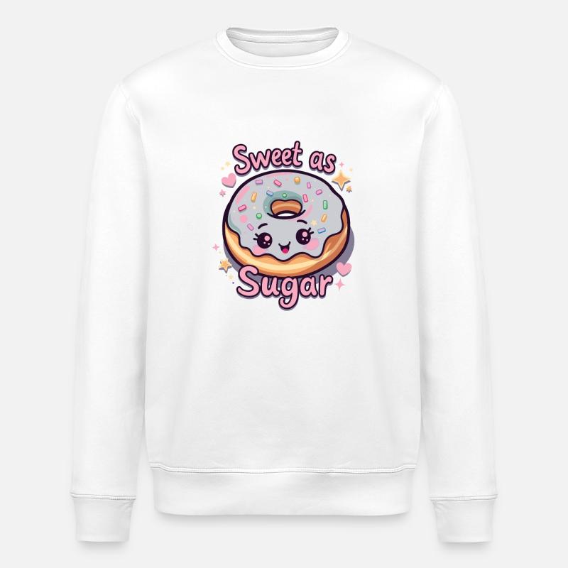 SÜSS WIE ZUCKER - Stanley/Stella Unisex Bio-Sweatshirt ROLLER - Weiß