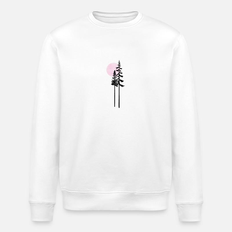 Moonlight Silhouette Moonlit Silhouette - Stanley/Stella ROLLER Unisex Organic Sweatshirt - white