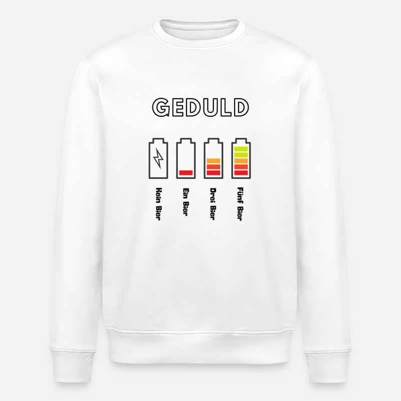 Bier Shirt - Stanley/Stella Unisex Bio-Sweatshirt ROLLER - Weiß
