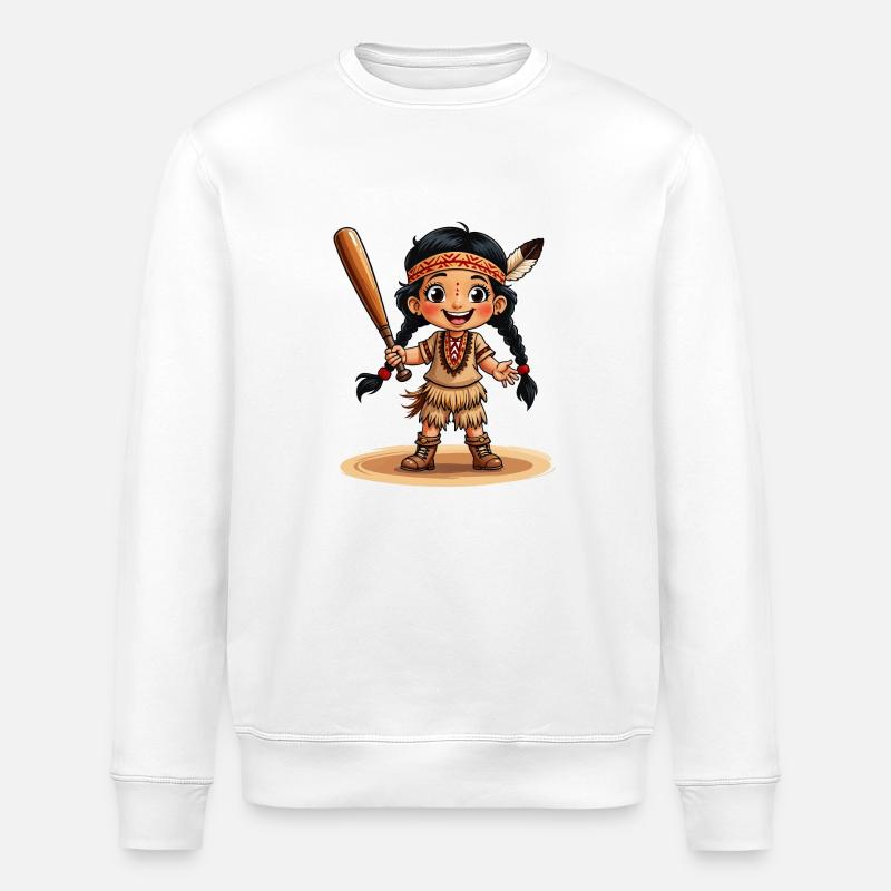 GROSSES LÄCHELN - Stanley/Stella Unisex Bio-Sweatshirt ROLLER - Weiß