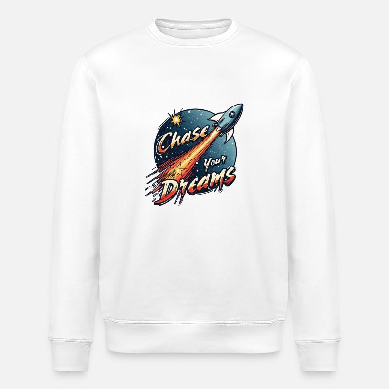 DREAMS CHASER - Stanley/Stella ROLLER Unisex Organic Sweatshirt - white