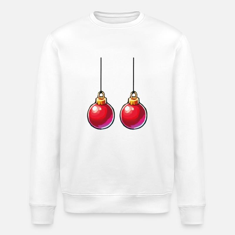 Weihnachtskugel - Stanley/Stella Unisex Bio-Sweatshirt ROLLER - Weiß