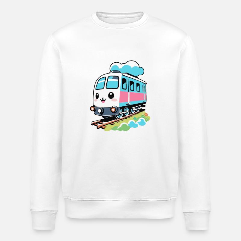 NIEDLICHER ZUG - Stanley/Stella Unisex Bio-Sweatshirt ROLLER - Weiß