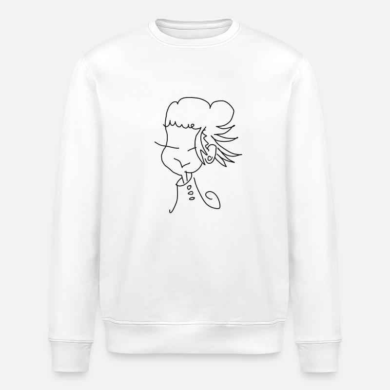 Femme asiatique astucieuse - Sweat bio ROLLER Stanley/Stella Unisexe - blanc
