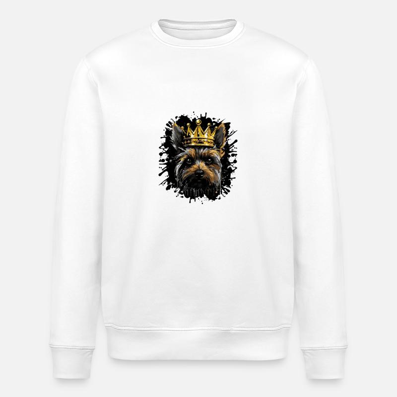 yorkshire tier hund - Stanley/Stella Unisex Bio-Sweatshirt ROLLER - Weiß