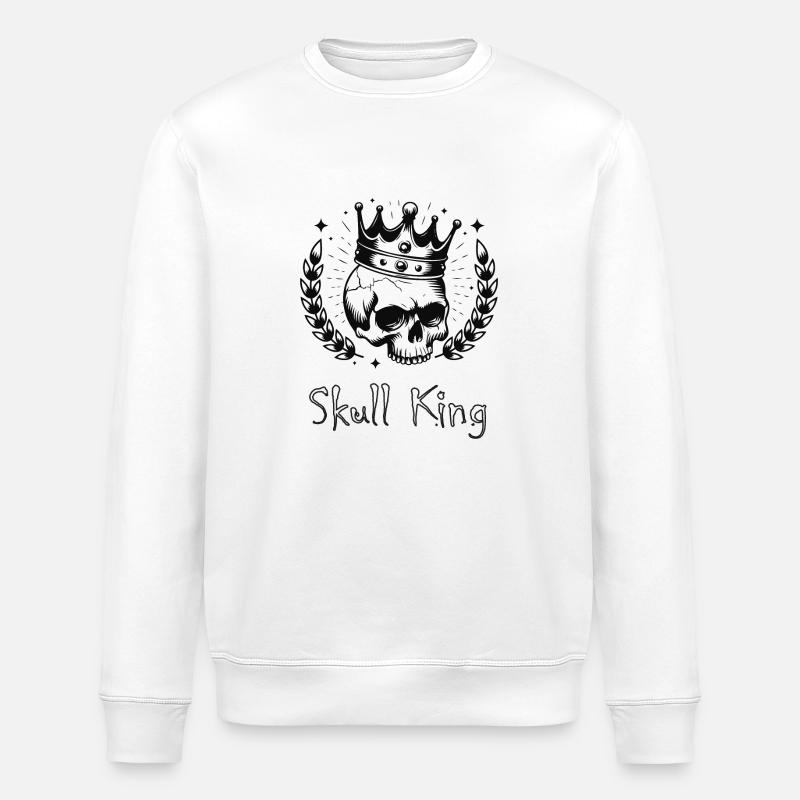 SCHÄDEL - Stanley/Stella Unisex Bio-Sweatshirt ROLLER - Weiß