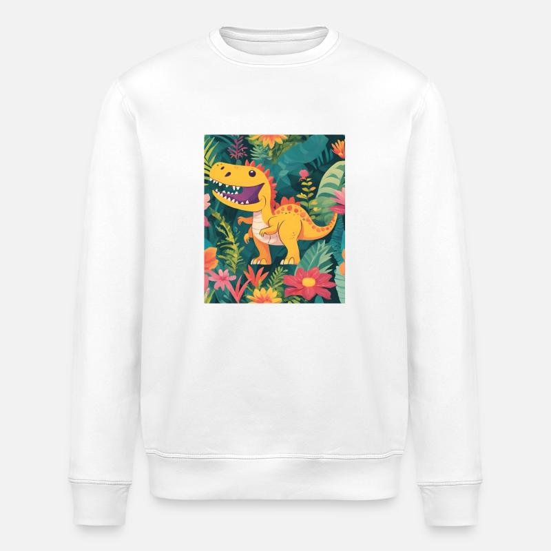 Dinosaur - Stanley/Stella Unisex Bio-Sweatshirt ROLLER - Weiß