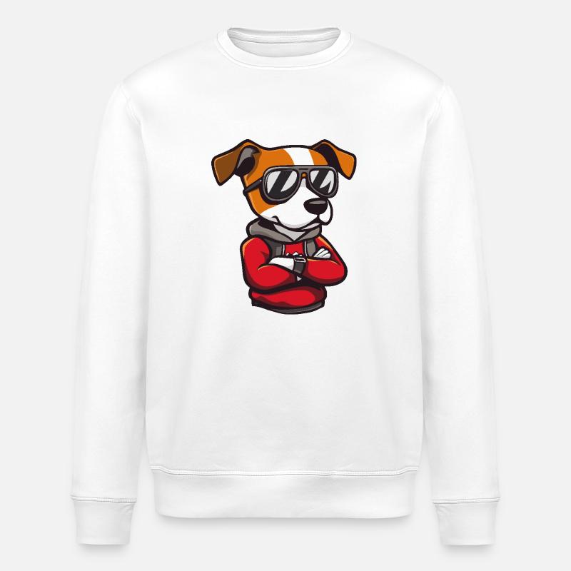 hund sonnenbrille - Stanley/Stella Unisex Bio-Sweatshirt ROLLER - Weiß