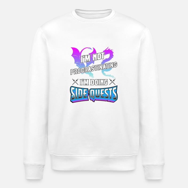 Procrastiner1 - Sweat bio ROLLER Stanley/Stella Unisexe - blanc