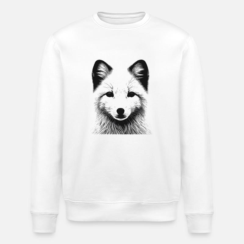 Polar fox - Stanley/Stella ROLLER Unisex Organic Sweatshirt - white