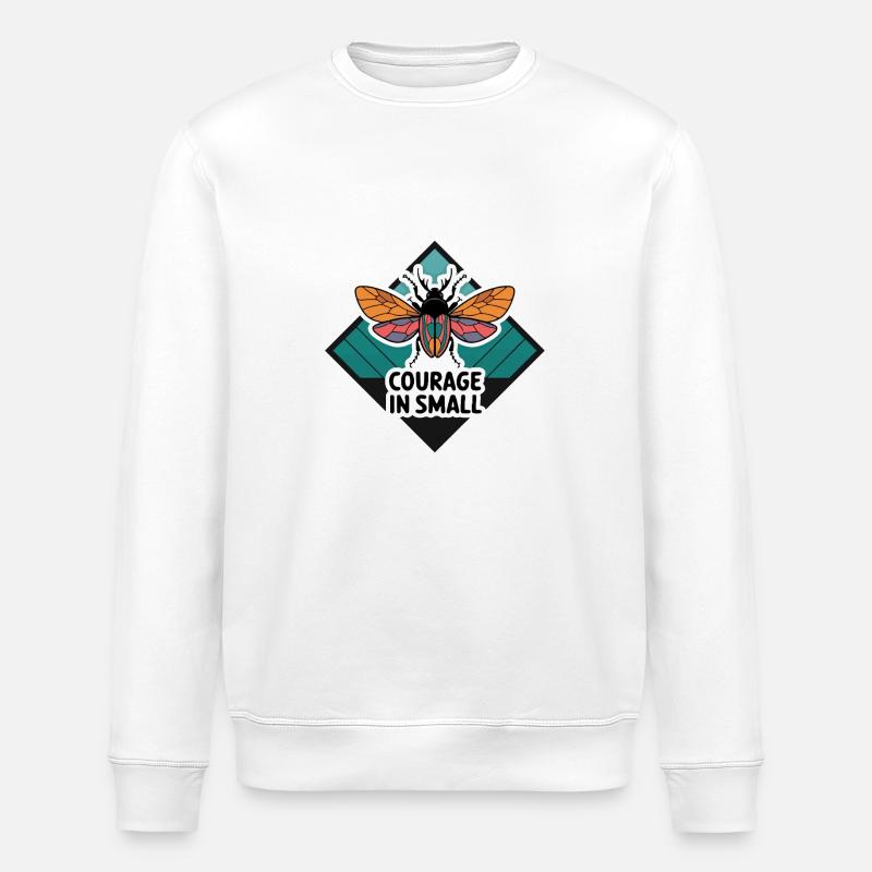 BIENENMUT IM KLEINEN - Stanley/Stella Unisex Bio-Sweatshirt ROLLER - Weiß