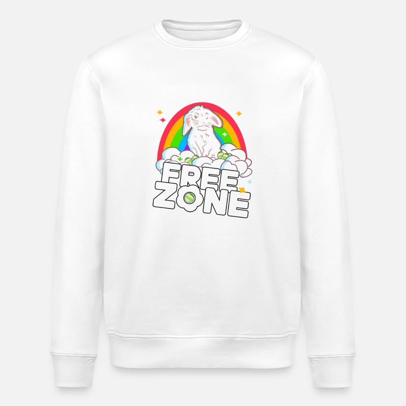 Free Zone Easter - Stanley/Stella ROLLER Unisex Organic Sweatshirt - white