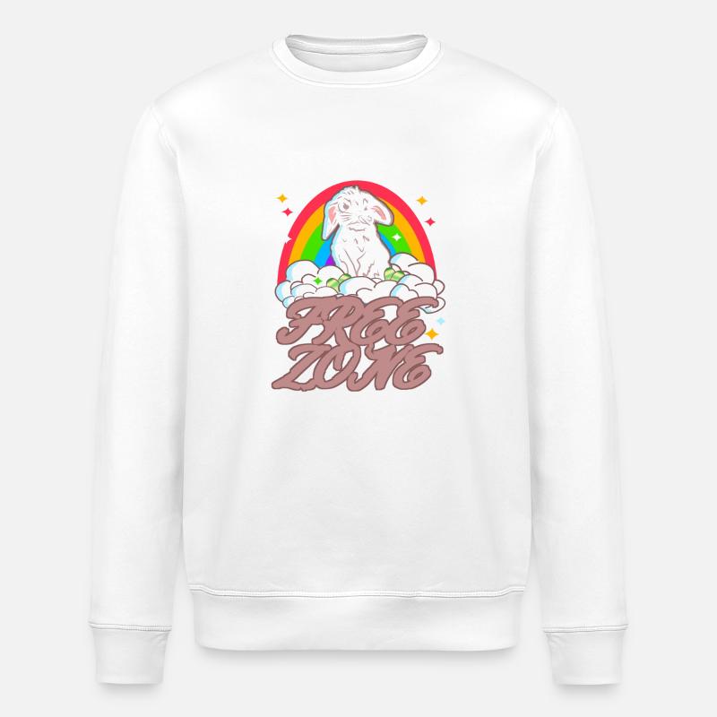 No Easter free zone - Stanley/Stella ROLLER Unisex Organic Sweatshirt - white