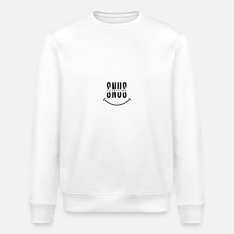 Snus everytime - Stanley/Stella ROLLER Unisex Organic Sweatshirt - white