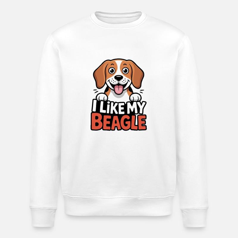 J’aime mon Beagle Hundeliebe - Sweat bio ROLLER Stanley/Stella Unisexe - blanc