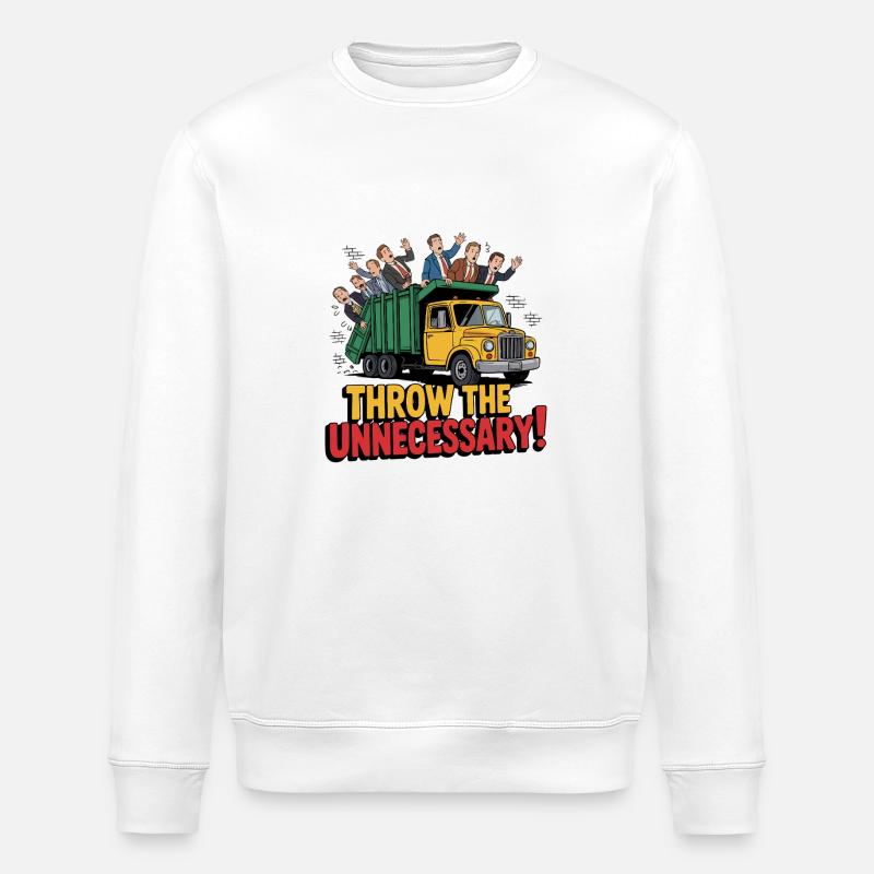 JETEZ L’INUTILE - Sweat bio ROLLER Stanley/Stella Unisexe - blanc