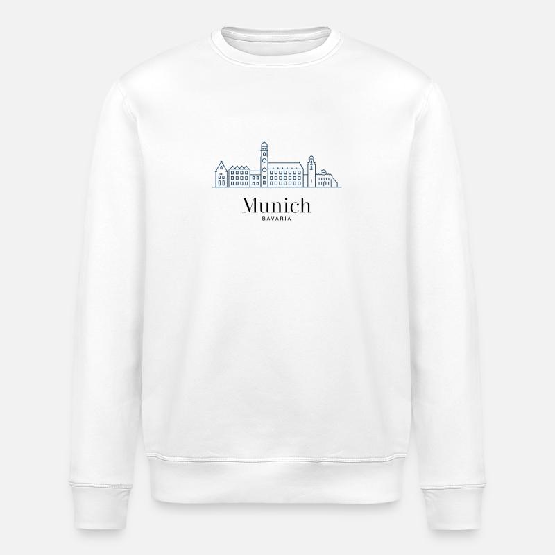 Munich Allemagne Souvenir Bavière Architecture - Sweat bio ROLLER Stanley/Stella Unisexe - blanc