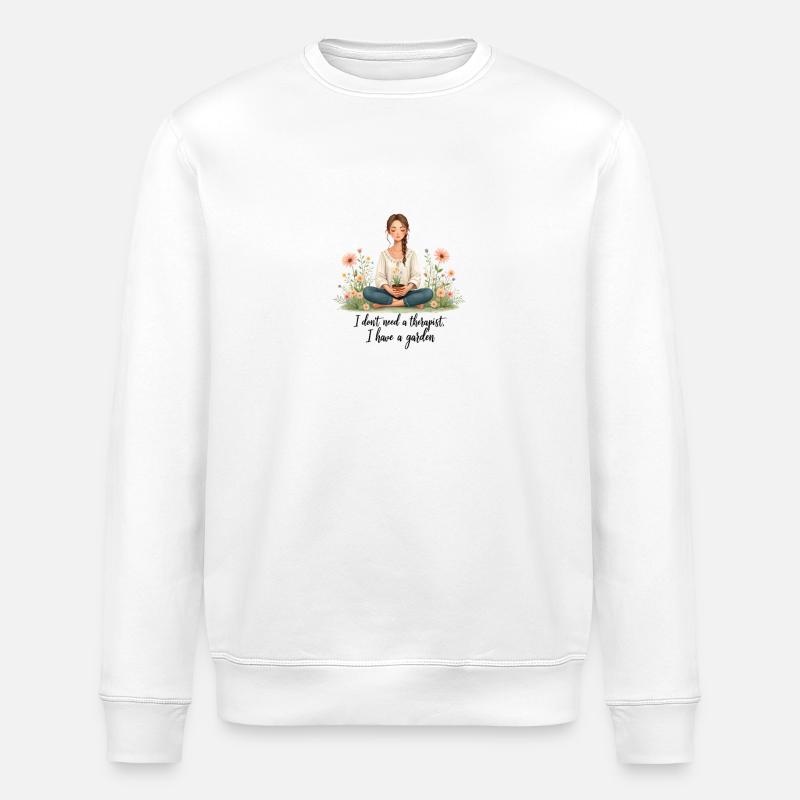 Gartentherapie-Meditation - Stanley/Stella Unisex Bio-Sweatshirt ROLLER - Weiß