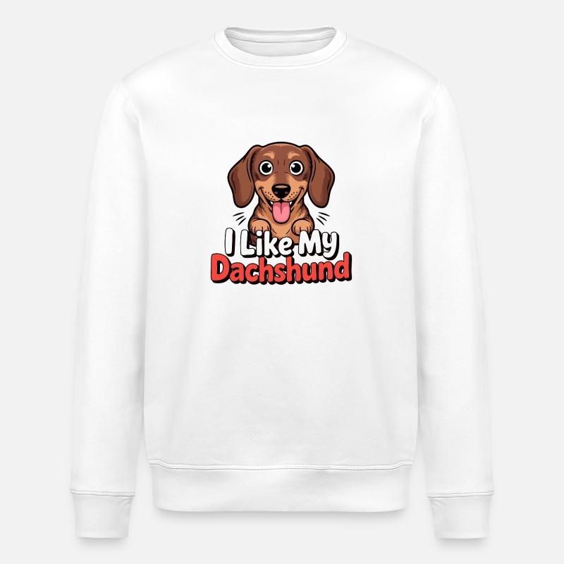 J’aime mon Chien Teckel Love - Sweat bio ROLLER Stanley/Stella Unisexe - blanc