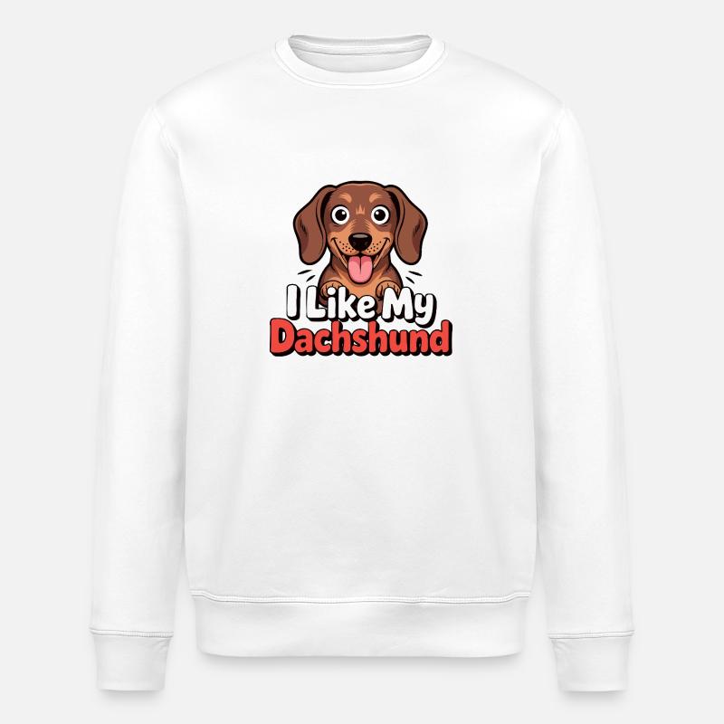 J’aime mon Chien Teckel Love - Sweat bio ROLLER Stanley/Stella Unisexe - blanc