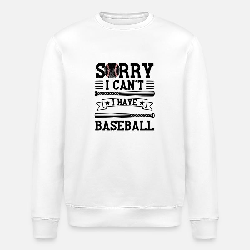 Baseball Spruch Baseballteam Design - Stanley/Stella Unisex Bio-Sweatshirt ROLLER - Weiß