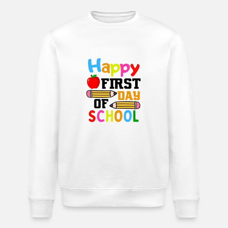 rerst school day design funny - Stanley/Stella ROLLER Unisex Organic Sweatshirt - white