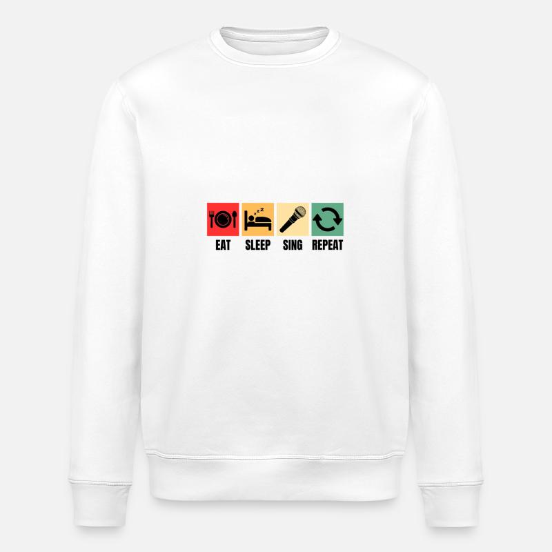 Chanter Dire Chanteur Design - Sweat bio ROLLER Stanley/Stella Unisexe - blanc