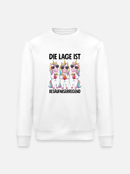The situation is drunkenness - Stanley/Stella ROLLER Unisex Organic Sweatshirt - white