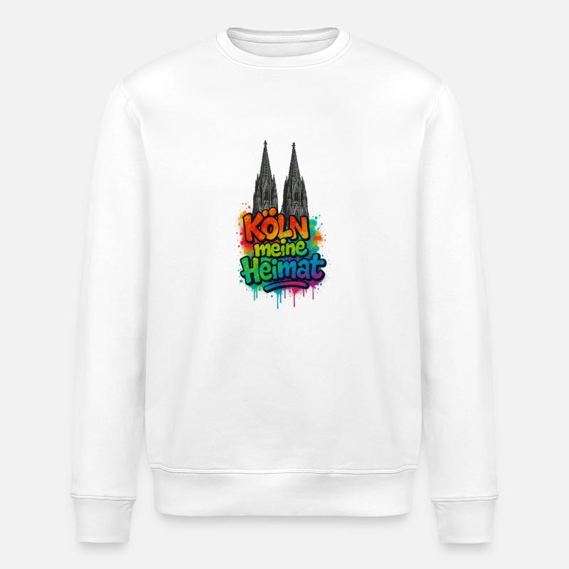 Köln meine Heimat - Stanley/Stella Unisex Bio-Sweatshirt ROLLER - Weiß