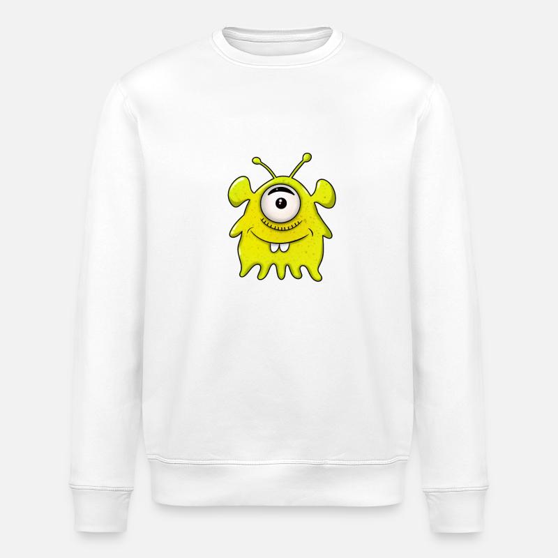 Monster aus dem All - Stanley/Stella Unisex Bio-Sweatshirt ROLLER - Weiß